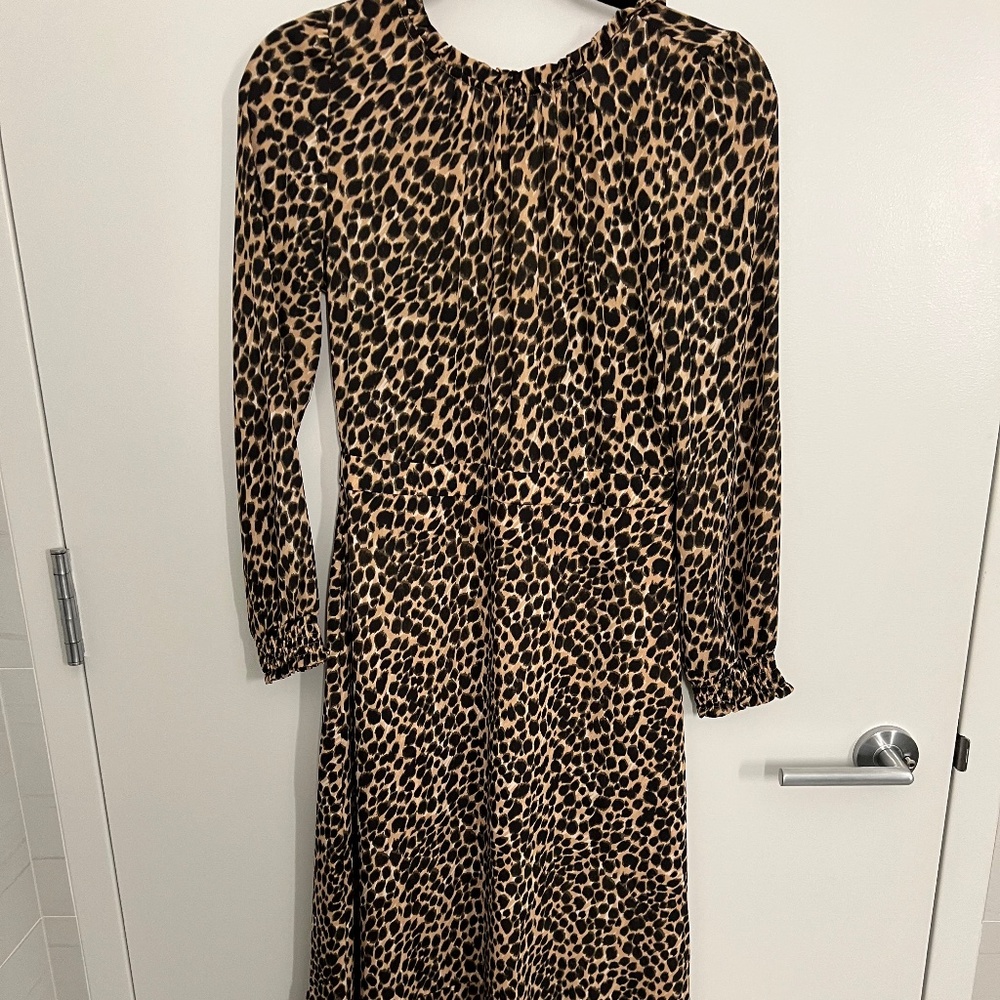 J.Crew leopard Midi dress